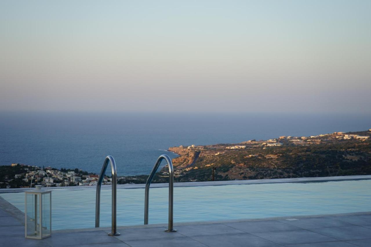 Eva Villas West With Infinity Pool & And Panoramic Sea View Gerani  Exterior photo