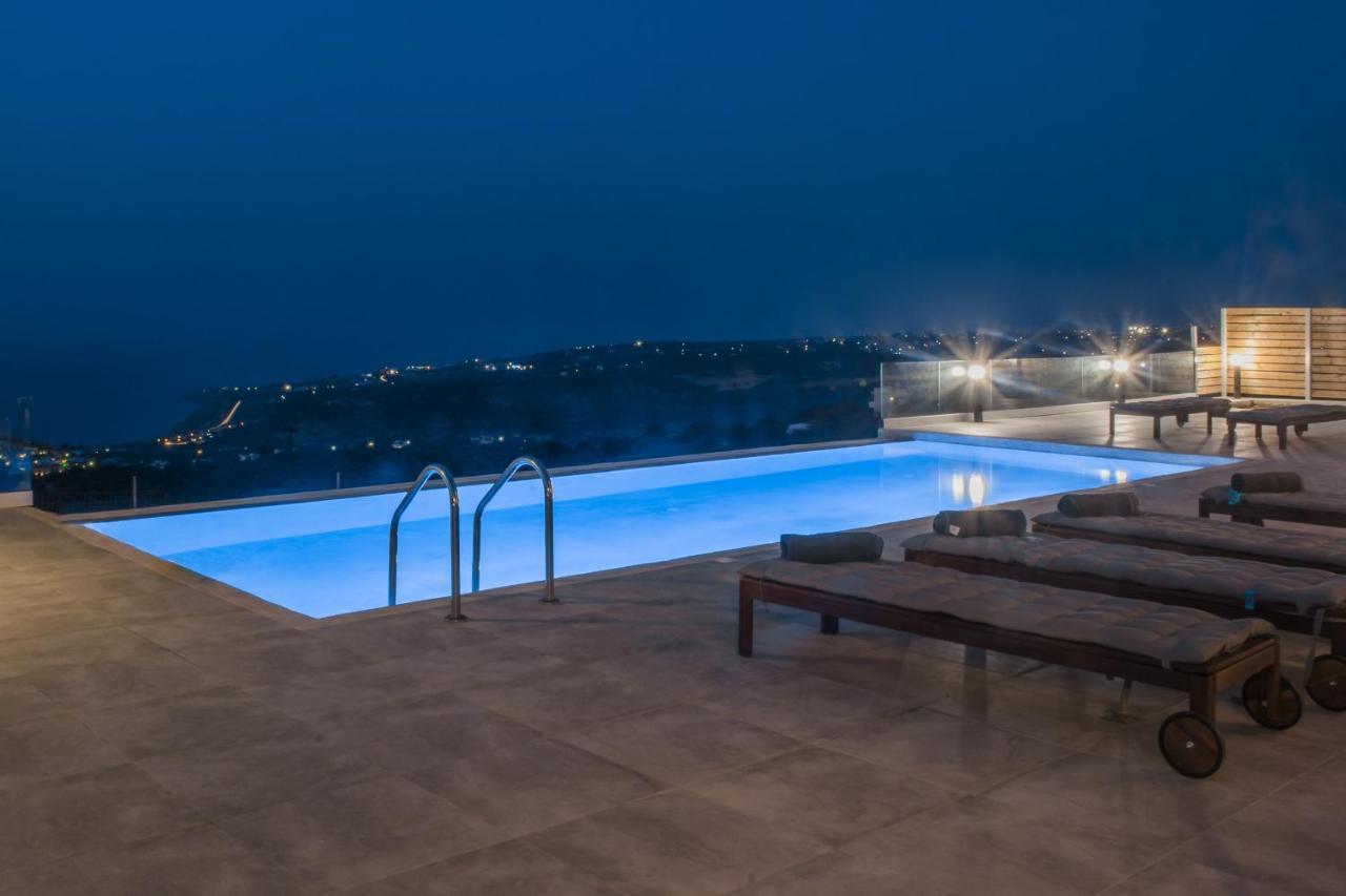 Eva Villas West With Infinity Pool & And Panoramic Sea View Gerani  Exterior photo
