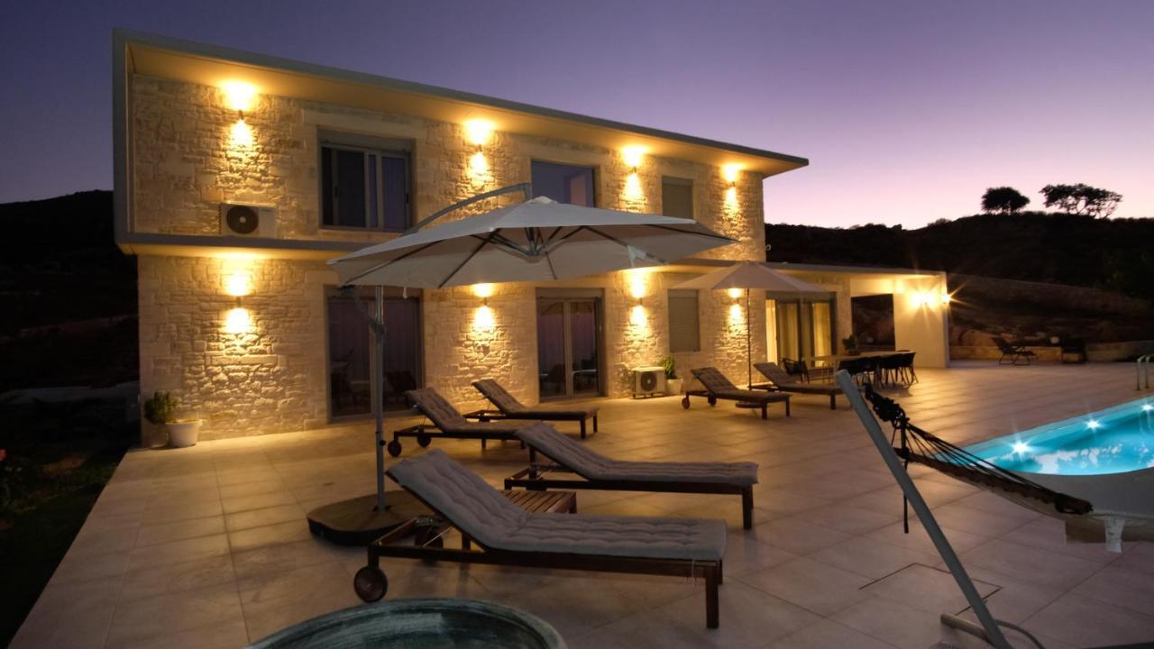 Eva Villas West With Infinity Pool & And Panoramic Sea View Gerani  Exterior photo