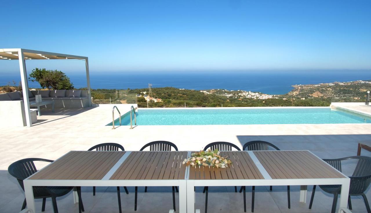 Eva Villas West With Infinity Pool & And Panoramic Sea View Gerani  Exterior photo