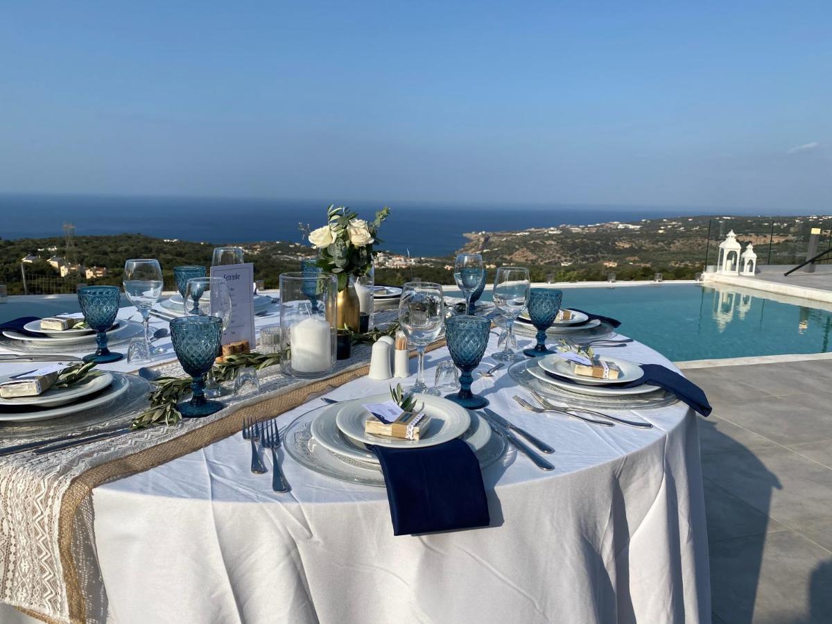 Eva Villas West With Infinity Pool & And Panoramic Sea View Gerani  Exterior photo